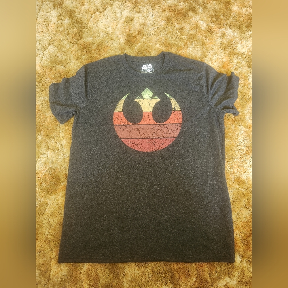 Star Wars Charcoal Tee with Rebel Emblem Mad Engine